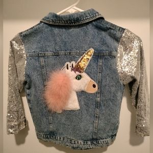 Unicorn Denim Jean Jacket Size 12